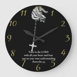Proverbs 3:5-handhållare i kor stor klocka
