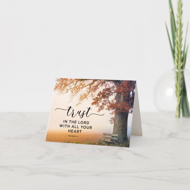 Proverbs 3:5 Lita på Herren med allt ditt hjärta Kort (Framsida)