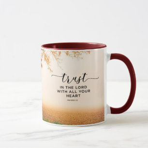 Proverbs 3:5 Lita på Herren med allt ditt hjärta Mugg