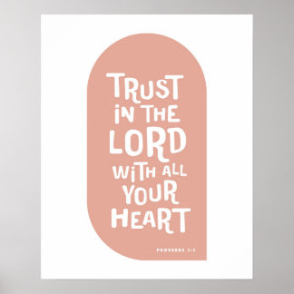Proverbs 3:5 Lita på Herren med allt ditt hjärta Poster
