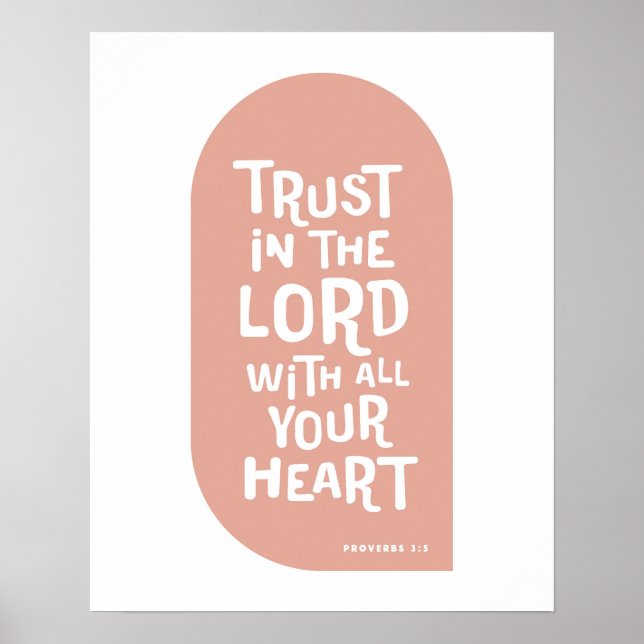 Proverbs 3:5 Lita på Herren med allt ditt hjärta Poster (Framsidan)