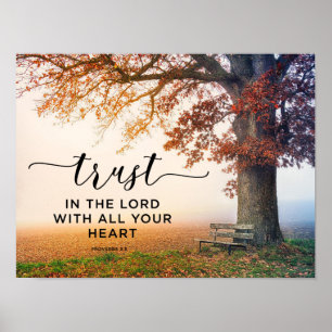 Proverbs 3:5 Lita på Herren med allt ditt hjärta Poster