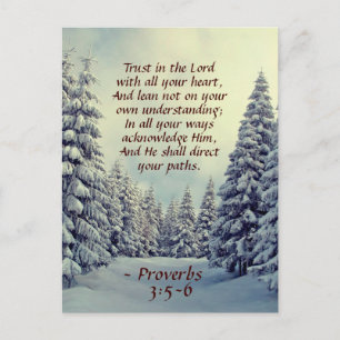 Proverbs 3:5 Lita på Herren med allt ditt hjärta Vykort
