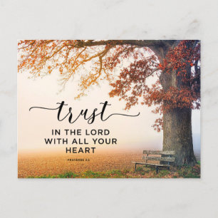 Proverbs 3:5 Lita på Herren med allt ditt hjärta Vykort