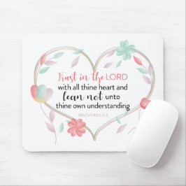 Proverbs 3:5 Mousepad - Trust in Lord Heart Musmatta