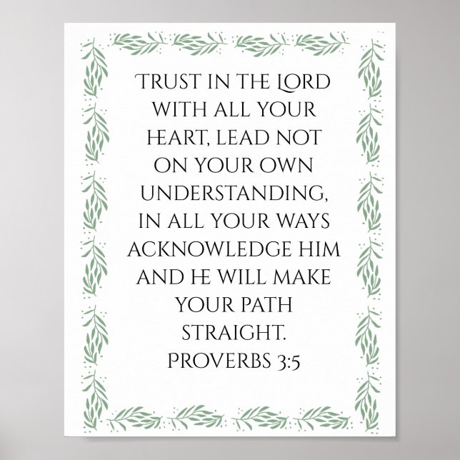 Proverbs 3:5 Poster (Framsidan)