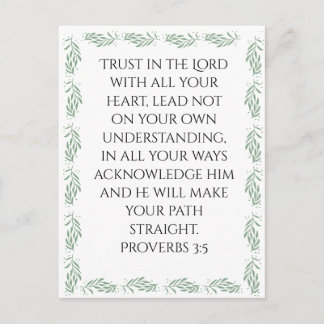 Proverbs 3:5 Poster Vykort