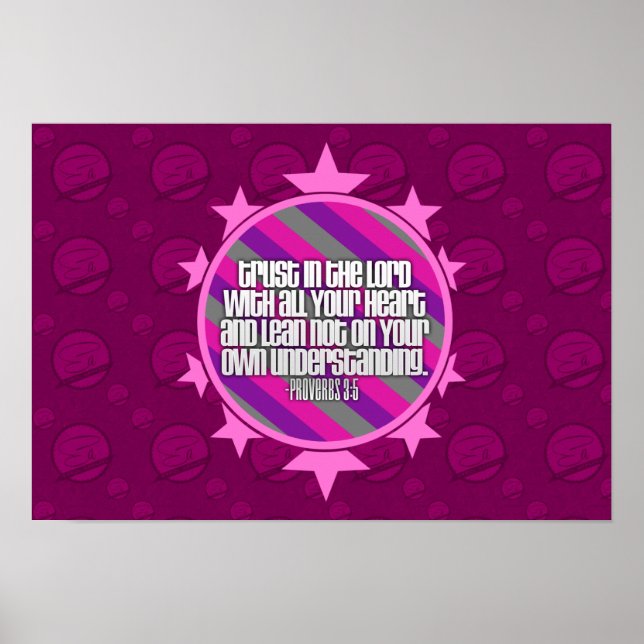 Proverbs 3:5 (Rosa) Poster (Framsidan)