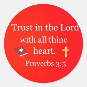Proverbs 3:5 runt klistermärke