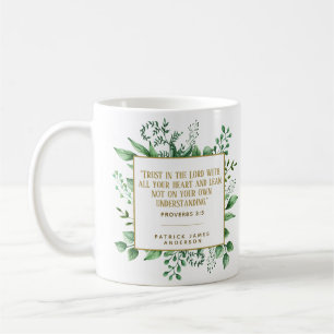 Proverbs 3:5 Trust in Lord Anpassningsbar Christia Kaffemugg