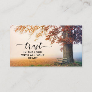 Proverbs 3:5 Trust in Lord with all Your Heart Visitkort
