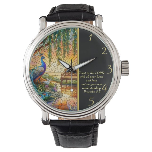 Proverbs 3:5 Vita kyrkan Armbandsur (Framsida)