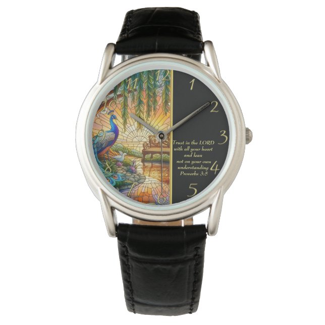 Proverbs 3:5 Vita kyrkan Armbandsur (Framsida)