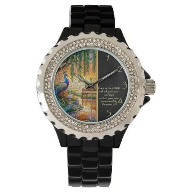 Proverbs 3:5 Vita kyrkan Armbandsur (Framsida)