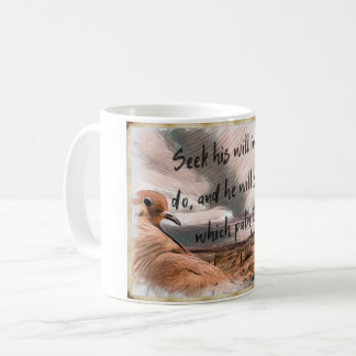 Proverbs 3:6 Bibelverse med duva Kaffemugg