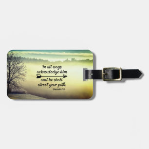 Proverbs 3:6 Han ska leda väg bible Verse Bagagebricka