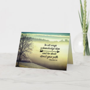 Proverbs 3:6 Han ska leda väg bible Verse Kort