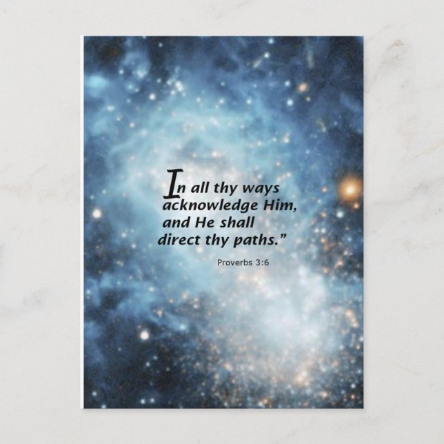 Proverbs 3:6 vykort (Framsida)