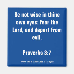 Proverbs 3:7 Bible Verse-magnet Magnet