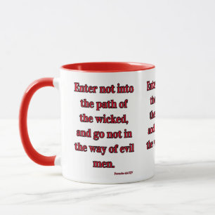 Proverbs 4:14 KJV Bible Verse Two-Tone Mugg