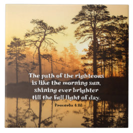Proverbs 4:18 Väg i den högra bibeln Kakelplatta