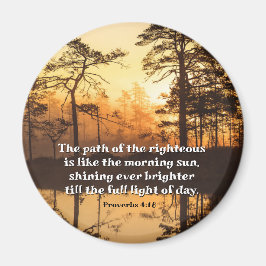 Proverbs 4:18 Väg i den högra bibeln Magnet