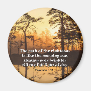 Proverbs 4:18 Väg i den högra bibeln Magnet