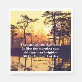 Proverbs 4:18 Väg i den högra bibeln Pappersservett