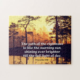 Proverbs 4:18 Väg i den högra bibeln Pussel