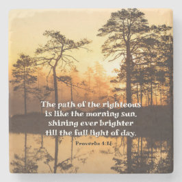 Proverbs 4:18 Väg i den högra bibeln Stenunderlägg