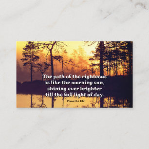 Proverbs 4:18 Väg i den högra bibeln Visitkort