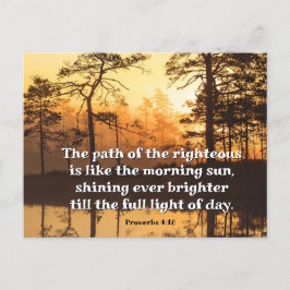 Proverbs 4:18 Väg i den högra bibeln Vykort