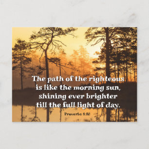 Proverbs 4:18 Väg i den högra bibeln Vykort