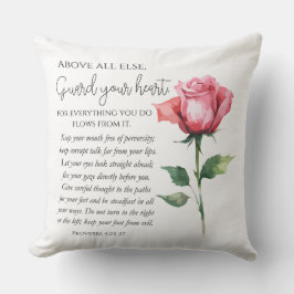 Proverbs 4:23-27 Skydda ditt hjärta Scripture Flow Kudde