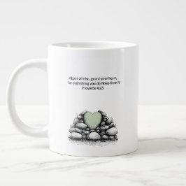 Proverbs 4:23 Bible Verse Christian Faith Gift Mug Jumbo Mugg