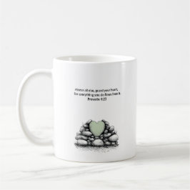 Proverbs 4:23 Bible Verse Christian Faith Gift Mug Kaffemugg