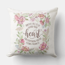 Proverbs 4:23 - Skydda ditt hjärta Kudde