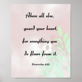 Proverbs 4:23, skydda ditt hjärta poster