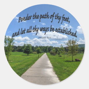 Proverbs 4:26 runt klistermärke