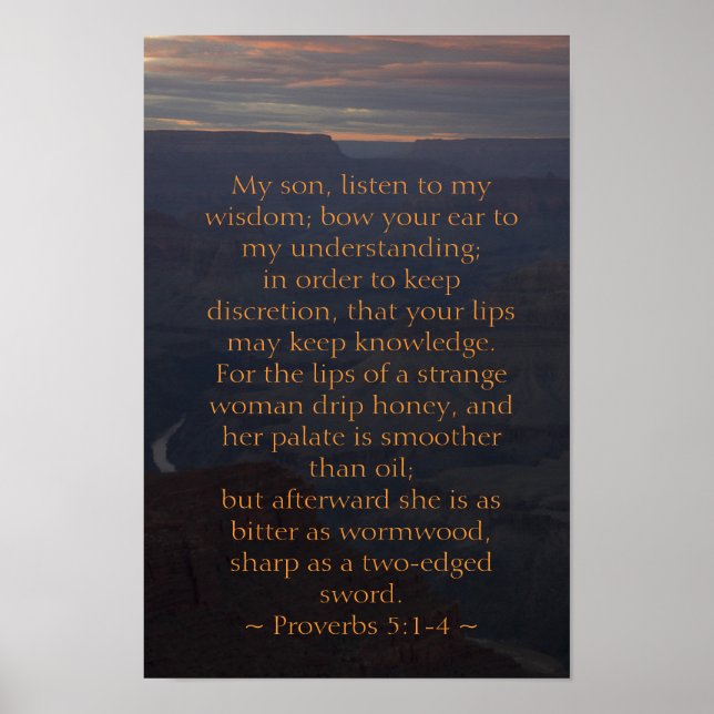 Proverbs 5:1-4 Poster (Framsidan)