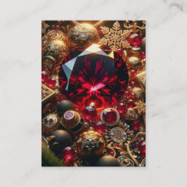 Proverbs 8:10-12 KJV-kort - JULAFTON Ruby Wisdom Visitkort