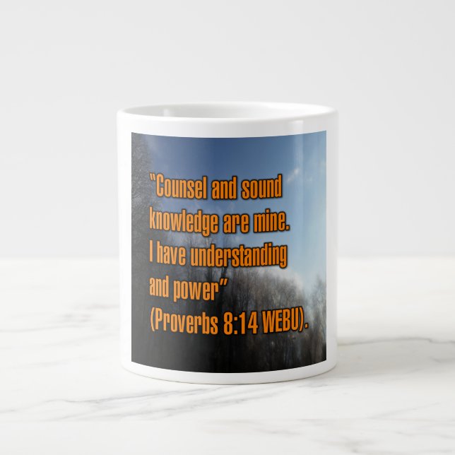Proverbs 8:14 WEBU Mugg Jumbo Mugg (Framsidan)
