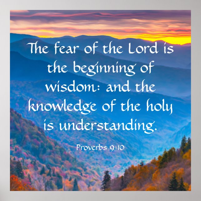 Proverbs 9:10 poster (Framsidan)
