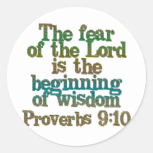 Proverbs 9:10 runt klistermärke