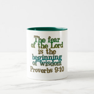 Proverbs 9:10 Två-Tonad mugg