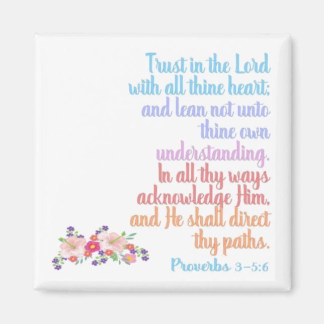 Proverbs Bible Verse Magnet (Framsidan)
