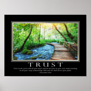 Proverbs Bible Verse Trust inspirational Poster
