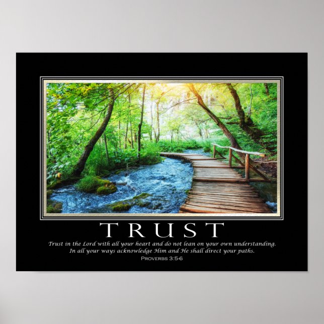 Proverbs Bible Verse Trust inspirational Poster (Framsidan)