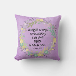 Proverbs Strength och Honor Bible Verse Kudde