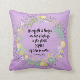 Proverbs Strength och Honor Bible Verse Kudde